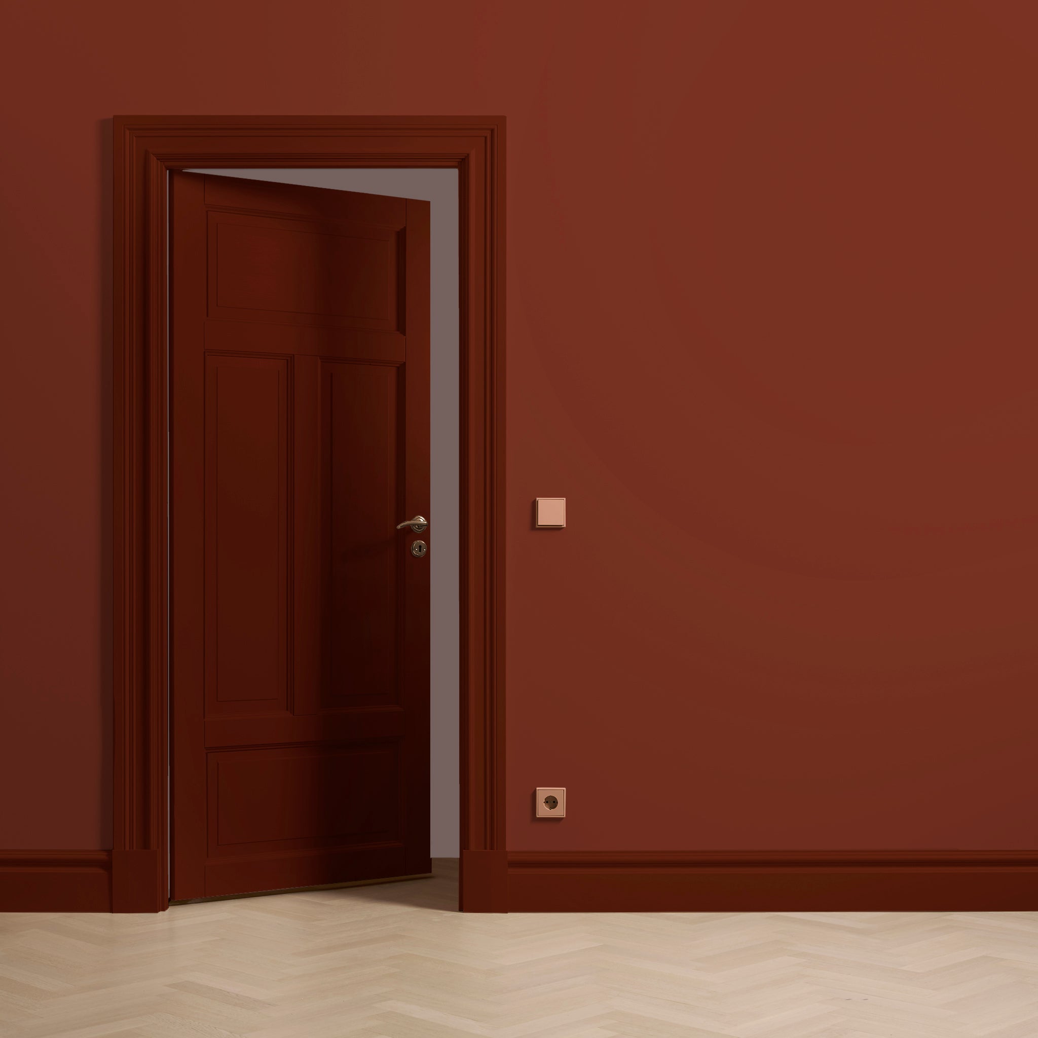 Väggfärg Brick Red 05