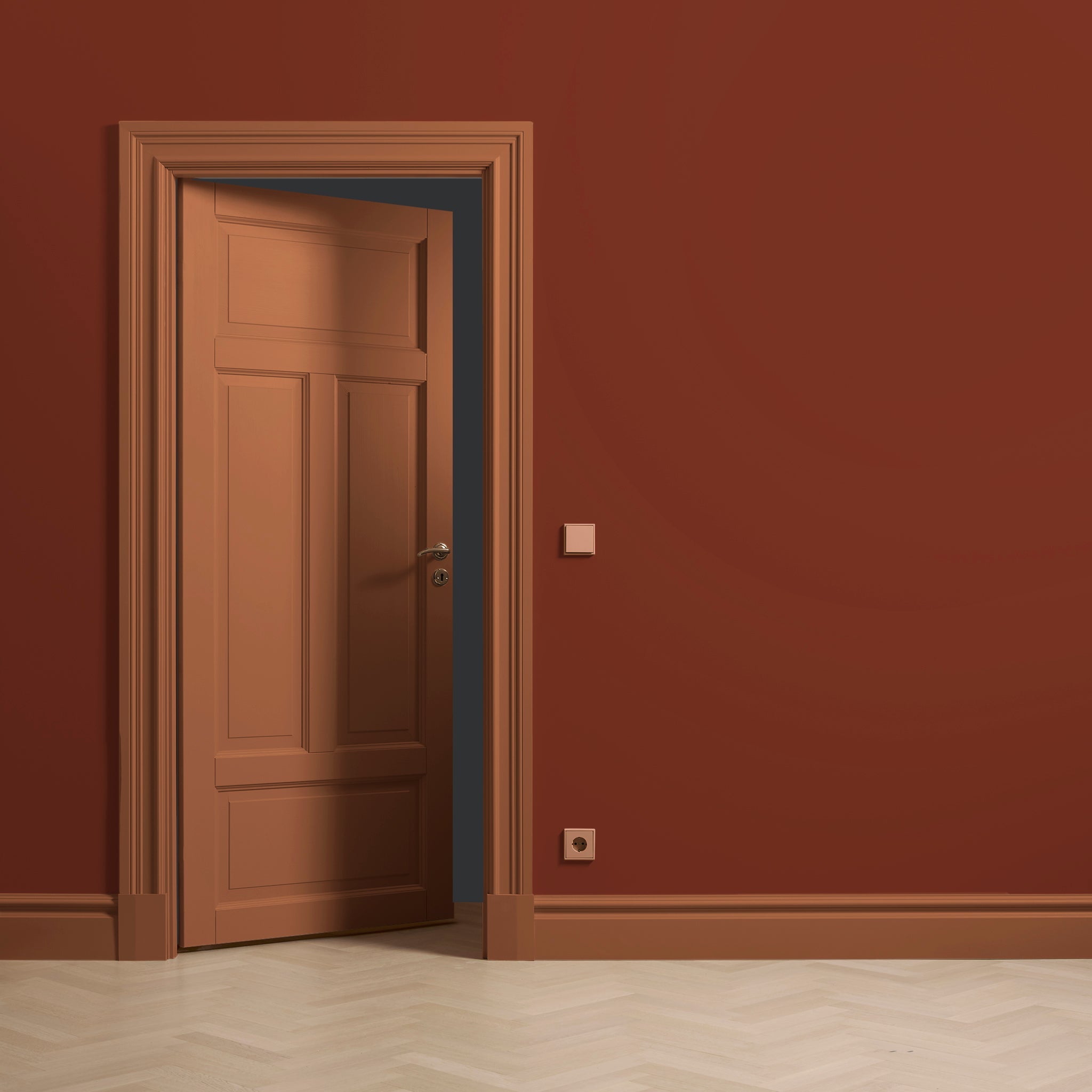 Väggfärg Brick Red 05