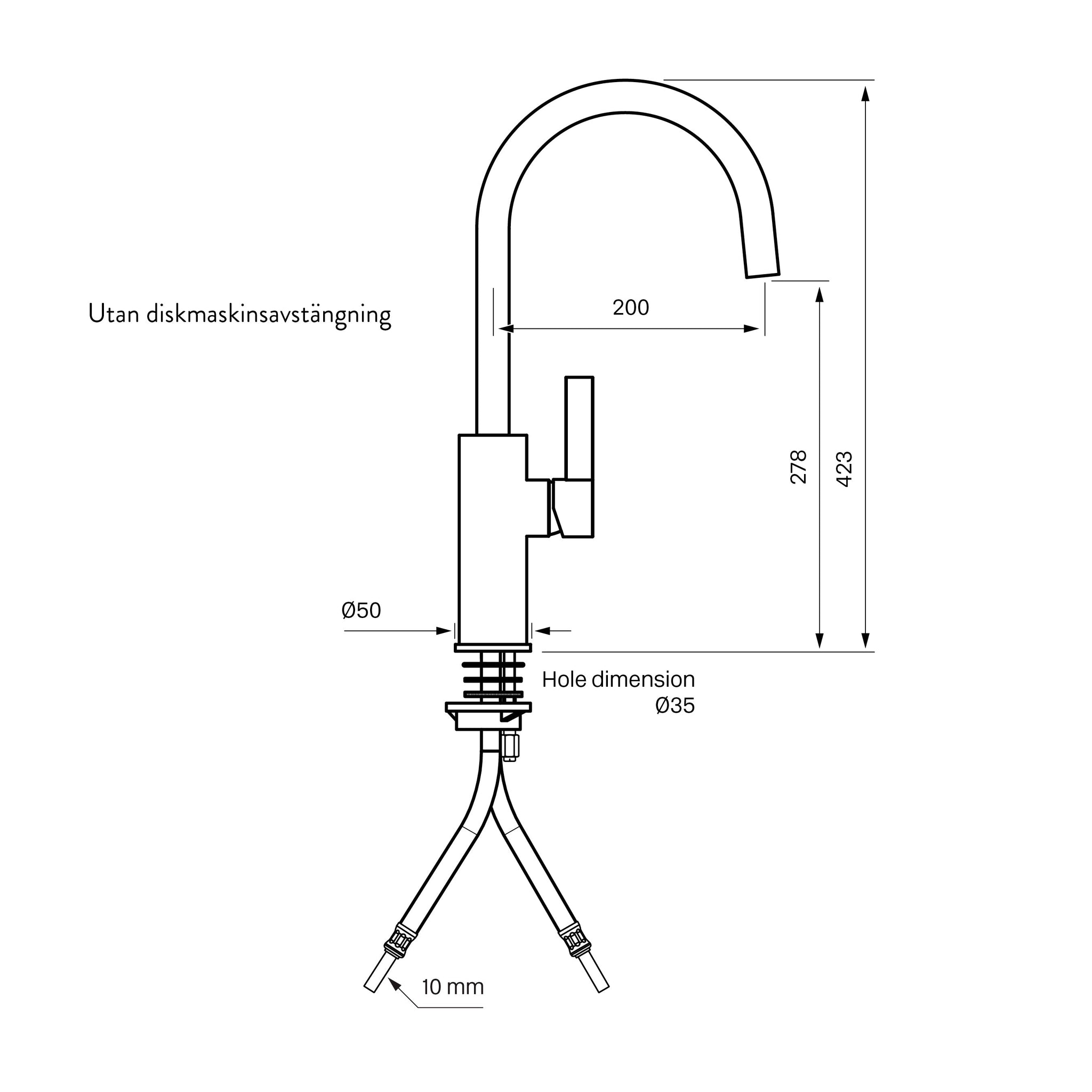 Arch Köksblandare 02 Mässing