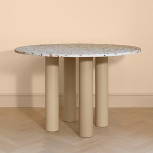 Matbord Elephant Round Creme Terrazzo