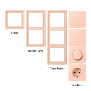 Strömbrytare & Vägguttag Soft Pink 01
